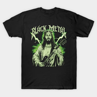 Metal Messiah: King Jesus Shreds with Divine Fury! T-Shirt